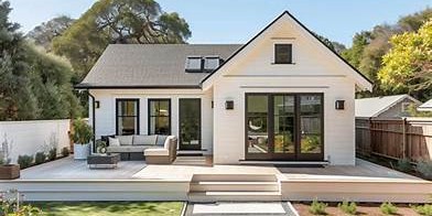 A modern house with a well-maintained exterior